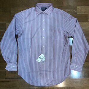 NWT Polo Ralph Lauren Regent Classic Fit Button Down Pink Shirt Size 15.5”x34/35
